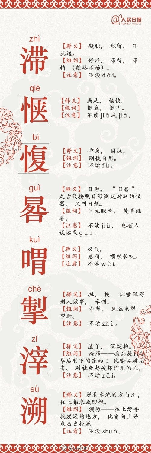 人民日?qǐng)?bào)公布68個(gè)易錯(cuò)字，再讀錯(cuò)小心鬧笑話了…