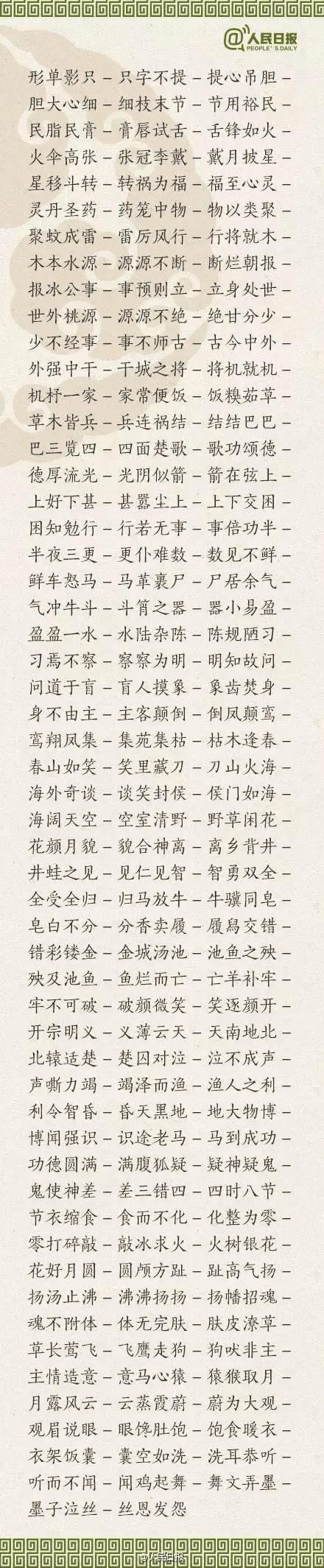 ?1500個(gè)成語接龍，貼在墻上，和孩子常玩，語文成績(jī)想不好都難！