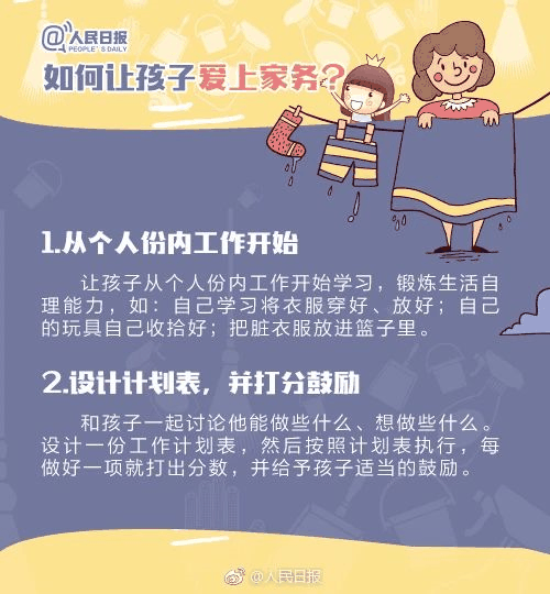 人民日報：1-13歲孩子學(xué)做家務(wù)年齡表，舍不得用孩子才害了他！暑假動起來！